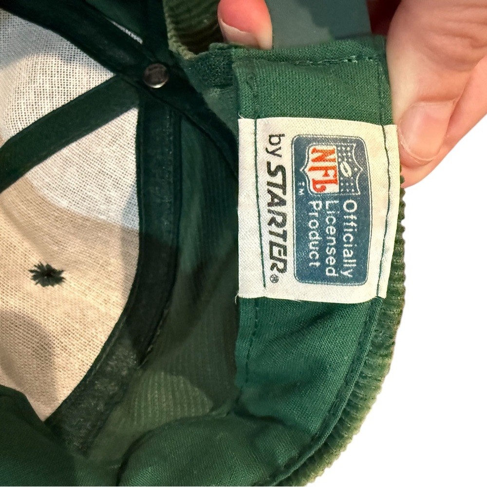 Vintage Green Bay Packers Hat Corduroy Snapback 80s Starter The Eastport NFL - Picture 7 of 8